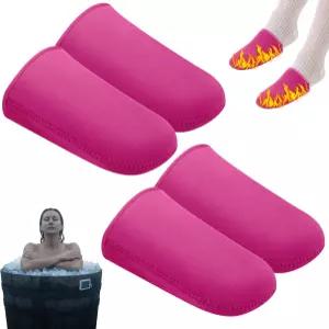 잔마이 2쌍 3mm 네오프렌 발가락 커버 워머 블랙 부츠 써멀 풋 캡 스 배스 양말 겨울 사이클링 러닝용