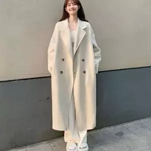 [하프클럽/]데일리 여성 롱 코트 베이직 여성 겨울 코트 아우터 모직