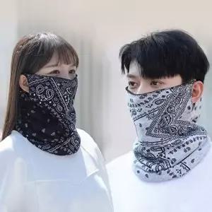 페이즐리 패턴 남녀공용 헤어밴드 멀티 반다나 머리띠 두건 스포츠 워머-WFN2N7G