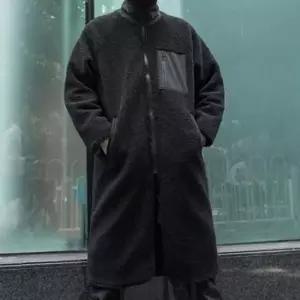 데일리맨투맨 남여공용 롱 후리스 점퍼 뽀글이 롱점퍼 양면점퍼