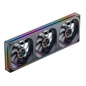 JONSBO ZA-360B PC 케이스 팬 올인원(3) 싱글 프레임 유닛 3X120MM AGB PWM 사일런트 4면 인피니티 미러 팬 2400RPM 두께 28MM 여러 개의 LED 비드 설치 팁 참조