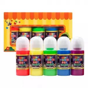 키즈 핑거 도트페인트 형광색 60ml 5색 스페이스 세트