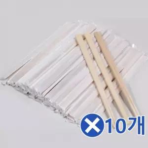 100P 일회용 나무젓가락x10개 일회용식기 포장젓가락