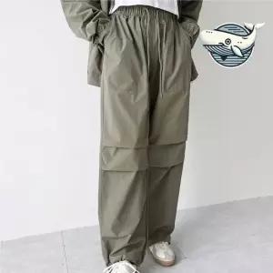 스타일리시 데일리 스트릿 와이드 팬츠 허리밴드 편한바지 여자편한바지 여성면팬츠