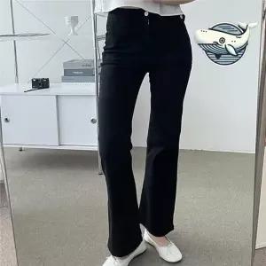 여성 슬림핏 블랙 부츠컷 청바지 캐주얼 키작녀 여름바지 여성여름팬츠 편한바지