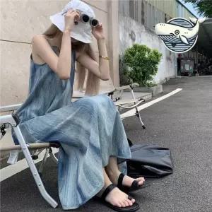 여름 바캉스 세련된 민소매 브이넥 원피스 여름원피스 여성원피스 반팔원피스 편한원피스