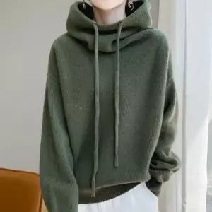[하프클럽/]이쁘다요 니트 티 목폴라 루즈핏 후드 겨울 스웨터 터틀 솔리드