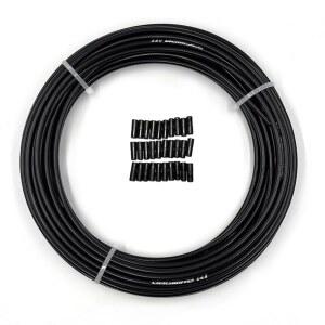 파베터 안감 자전거 브레이크 케이블 하우징 5MM X 50피트 SRAM/시마노 산악 로드 바이크를 위한 가장 신뢰할 수 있는 DIY 세트인 30개의 PCS 엔드 캡 키트 포함 (블랙)