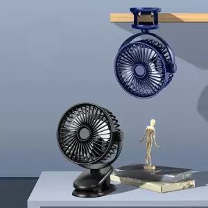 USB 플러그인 사용 미니 클립 팬 360  회전 2 속도 바람 데스크탑 환풍기 침실 사무실용 무소음 에어컨