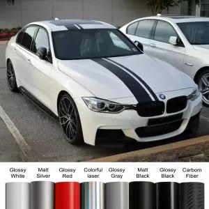 자동차 후드 보닛 지붕 트렁크 부츠 키트 스티커 BMW 3 E90 F30 G20 레이싱 줄무늬 비닐 데칼 자동 튜닝 액