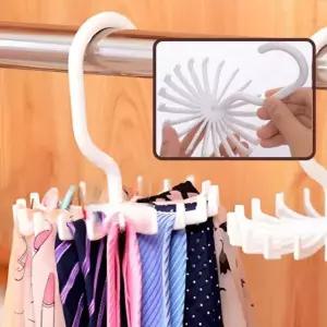 회전식 넥타이 걸이 스카프 벨트 양말 메달걸이 집게 스카프걸이 헹거 (WCD5426)