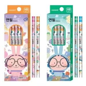 모나미 연필 HB 5본입 (오렌지/그린 택1) 형광펜 유성볼펜 유성펜 (WCC1ED0)