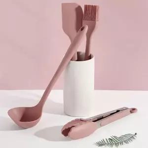 실리콘 스패출러 주방용 뒤집개 핑크 29cm