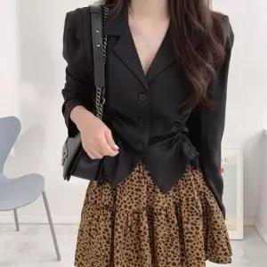 결혼식 예쁜 셔링 조절 블라우스 데일리 여자 자켓 겨울점퍼 겨울잠바 (WD40912)