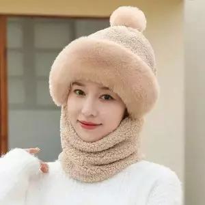 여성 따듯하고 부드러운 밍크털 넥워머
