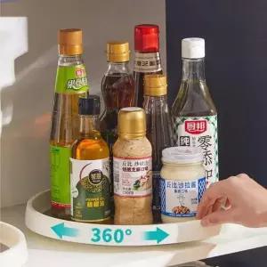 [RIZPICK]수납함 360도 회전 트레이 양념통 정리대 원형 보관함
