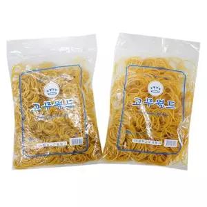 왕자 고무월드 고무줄 420G -TJ/노란고무줄/밴드