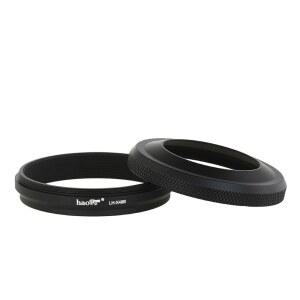 후지필름 FINEPIX X70 X100S X100T X100F 카메라 블랙용 어댑터 링 세트가 장착된 HAOGE LH-X49B 2IN1 올 메탈 초박형 렌즈 후드 LH-X100 AR-X100 LH-X70 교체
