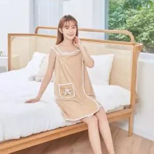 극세사 샤워가운 소프트 목욕 수면 잠옷 원피스 소프트샤워가운 (WDC0BAB)
