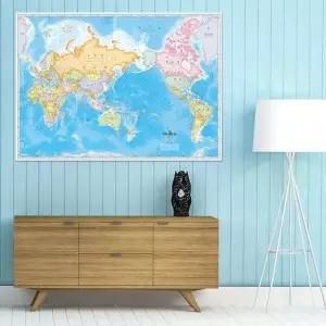 고품질 GDM 전세계 지도 월드맵 포스터 77x107cm (WE1DF1F)