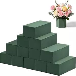 신선하고 인공적인 꽃꽂이를 위한 Tunnkit 12개 습식 및 건식 플로럴 폼 블록 7.8 L x 3.5 W 2.4 H DIY