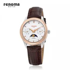 [국내백화점 매장정품] 레노마 RENOMA WATCH RE2004L_WH 문페이즈 여자 가죽 시계_화이트 114063