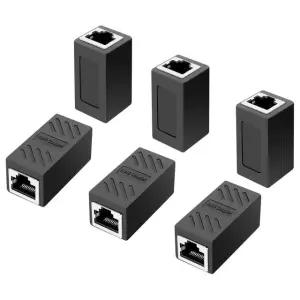 ZUZONG RJ45 커 인라인 Cat7 Cat6 Cat5e Cat5 이더넷 확장 케이블 익스텐더 TV 라우터 PC 네트워크 스위치 PlayStation.(여성 6팩 ) 6