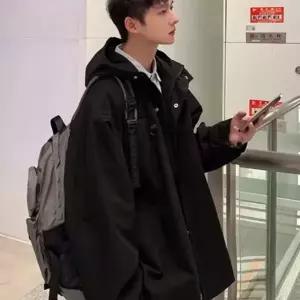 [하프클럽/]남녀공용 오버핏 자켓 캐주얼 후드 아우터 바람막이 점퍼