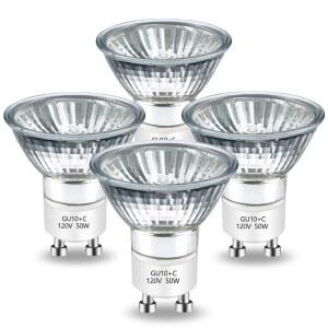 보가오 할로겐 전구 50와트 GU10 120V NP5 캔들 워머용 교체 전구 향 왁스 버너 멜트 워밍 JDR 디머블 웜 화이트 2700K 팩 4개 포함