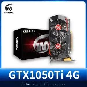 VEINEDA-비디오 카드 1050 Ti 4GB GDDR5 128 비트 그래픽 PC 게임 GPU non RX 580 570