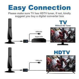 실내 실외용 디지털 TV 안테나 수신기  지상파 HDTV 여러 국가 표준 지원