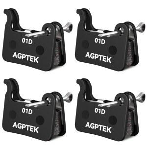 AGPTEK 자전거 브레이크 패드 고성능 산악 디스크 브레이크용 반금속 패드 4쌍 시마노 데오레 XT SLX 혼 알파인 생트와 호환 가능