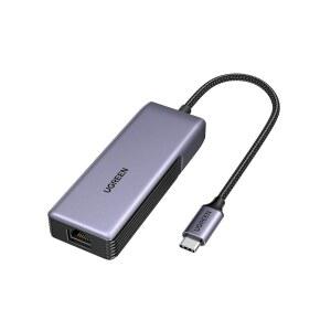 UGREEN USB C TO 이더넷 어댑터 5GB 노트북용 어댑터 열 설계 알루미늄 타입 C(썬더볼트 5 / 4 3 호환) ~ RJ45 네트워크 LAN 인터넷 애플호환 AIR PRO XPS 호환
