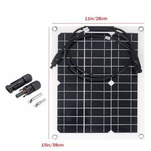 500W 유연한 태양 전지 패널 12V 배터리 충전기 야외 캠핑 여행을위한 10A-60A 컨트롤러 보조베터리와 듀