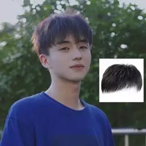 네츄럴블랙 남성 헤어 가발 똑딱이타입 스타일링 남자가발