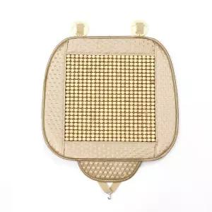 7day FRW874C2 원목구슬 자동차 방석(골드) 차량용 통풍 시트