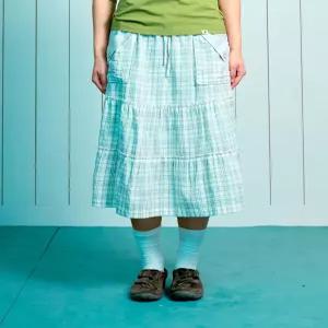 더콜디스트모먼트 w TCM frill pocket check skirt green 91290981