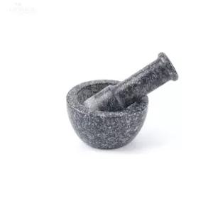 흑진주 돌절구 빗금절구 소형 미니돌절구