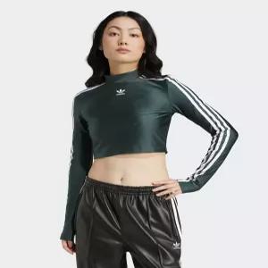 아디다스 3S 크롭 긴팔 티 - 미드그린 / IY4664 긴소매티 긴소매티셔츠 4258343