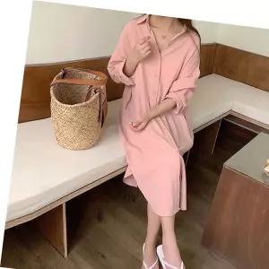 롱원피스 블라우스원피스 아우터 셔츠 밑단트임 여성