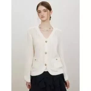 갤러리아 [26S/S] 듀엘 울블렌드 하트 버튼 가디건_D262KSL036