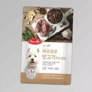 바우와우 양고기 치즈샌드 100g X3개 강아지 간식