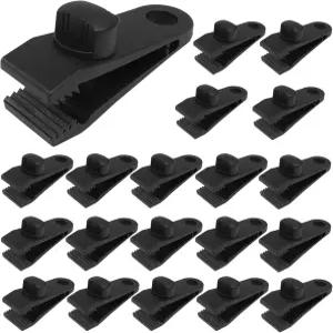 하이트푸 24개 헤비 듀티 방수 클립 재사용 가능한 잠금 그립 클램프 강풍 60mph 야외 캠핑 및 차양용