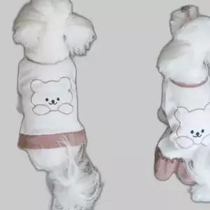 반려견 귀여운 데일리 캐주얼 티셔츠 원피스 코디