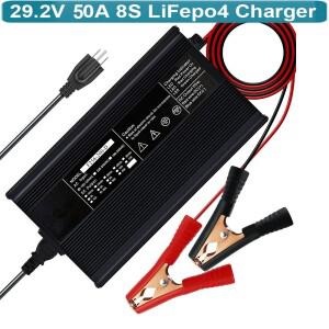 LED 표시기가 있는 24V 8S 25.6V LiFepo4 배터리용 29.2V 50A LiFePO4 충전기 고속 충전  0V 충전 기능 지