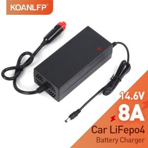 12V 자동차 LiFePO4 배터리 충전기 14.6V 8A 자동차 시가 라이터 충전기 자동차 12/24V 충전기에 대 한 14.