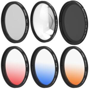 KnightX ND FLD UV MC 스타 CPL 렌즈 색상 가변 뉴트럴 덴스 필터 니콘 캐논 EOS d5200 d3300 용 52mm 55mm