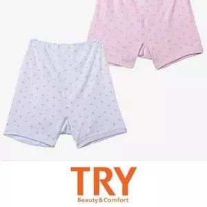 트라이 사랑스러운 패턴 순면 소재 여성 속바지겸 롱-WD68F70
