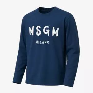 MSGM 브러쉬드 로고 긴팔 티셔츠 3640MM511 247002 89)