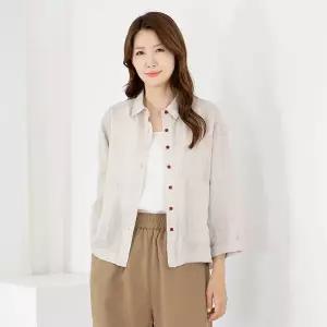 엄마옷 모슬린 엄마옷 여름 린넨 마 카라 자켓 605HJK318 중년여성/50대/60대/70대/빅사이즈/할머니옷/마담